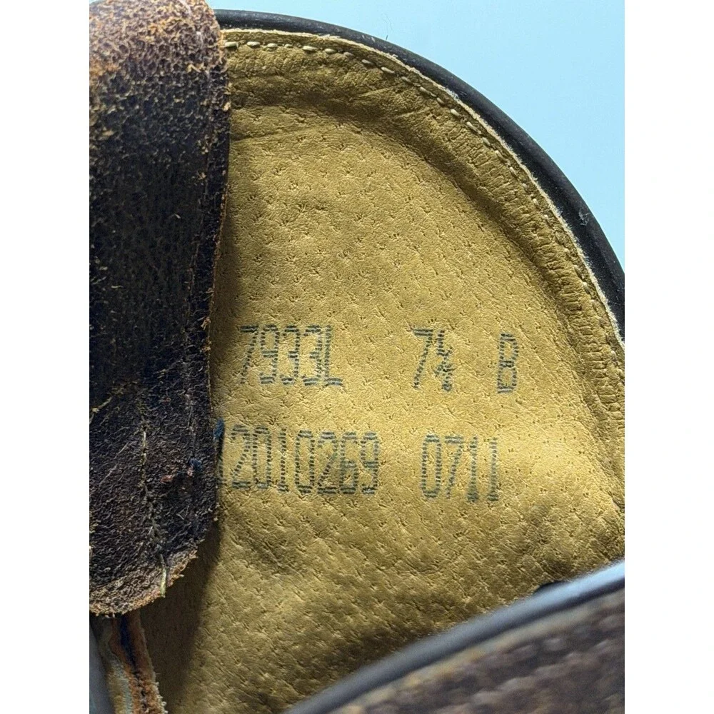 Tony Lama San Saba Boots Womens 7.5 B Brown Floral Square Toe Handcrafted - Picture 9 of 11